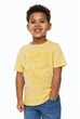 Детская желтая футболка динозавр для мальчика H&M 122-128 см (6-8Y) - изображение 3