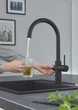 Композитна кухонная мийка Grohe K700, чорний граніт, прямокутна, 1 чаша, врізна, глибина 200 мм - зображення 4