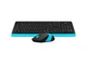 Комплект (клавіатура + миша) A4Tech Fstyler FG1010S Black/Blue - изображение 4