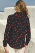 Рубашка из креп шифона L-XL. Черный - изображение 2