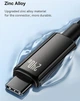USB кабель на 240W Type-C на Type-C BASEUS Tungsten Gold Fast Charging (2m, 240W). Black - изображение 3