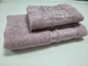 Набор 2 махровых полотенца для ванной VIP COTTON ROWAN 70*140см + 50*90см, слива - изображение 2