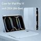 Силиконовый чехол обложка + Pencil Direct Charge + Pencil Holder BBM1 для iPad Pro 11" 2024 (M4)/2025(M5) Голубой - изображение 2
