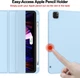 Силиконовый чехол обложка + Pencil Direct Charge + Pencil Holder BBM1 для iPad Pro 12.9" 2020/2021/2022/Air 13" 2024(M2)/2025(M3)/2026(M4) Голубой - изображение 5