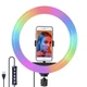MJ33 кольцевая LED лампа 33 см RGB USB питание Штатив 2.1м и пульт Bluetooth подарок - изображение 5