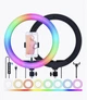 MJ36 кольцевая LED лампа 36 см RGB USB питание + Штатив 2.1м - изображение 9