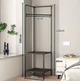 Кутова підлогова вішалка-стелаж Corner coat rack з поперечиною для вішалок у передню 180х45х45 см (NO9603-AV) - зображення 5