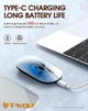 Мышь TWolf беспроводная BT5.0/2.4G для ПК ноутбука X2 Rechargeable Gray (X2BT_Gray) - изображение 6