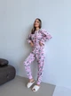 Пижама женская 2XL теплая Мяу-Лав Розовая COSY - изображение 1