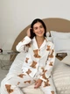 Жіноча домашня тепла піжама Тедді (сорочка+штани) COSY XL Молочний (cosy3958872s4) - зображення 4