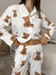 Жіноча домашня тепла піжама Тедді (сорочка+штани) COSY XL Молочний (cosy3958872s4) - зображення 6