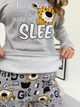 Піжама жіноча M тепла Леопардик (кофта + штани) Сіра Baby Leo COSY - зображення 10