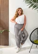 Жіночий лляний костюм трійка (брюки+майка+сорочка) Uaclothes 58/60 Графітовий (like33330-135441373) - зображення 2