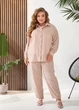 Жіночий лляний костюм трійка (брюки+майка+сорочка) Uaclothes 54-56 Бежевий (like33331-135451359) - зображення 4