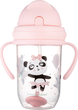 Kubek niekapek Canpol Babies Exotic Animals z rurką i odważnikiem 270 ml Różowy (5901691852754) - obraz 3
