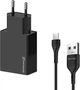 Зарядное устройство Grand-X CH-15T 5 В 2.1 A USB с защитой от перегрузки + USB Type-C Black - изображение 2