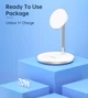 Бездротовий зарядний пристрій Choetech Magnetic 2 in 1 Magnetic Wireless Charging Stand White (T581-F) - зображення 4