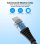 Кабель Choetech PD3.1 240W USB-C to USB-C 1.8M Magnet Cable Black (XCC-1051) - изображение 8
