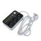 Мережевий фільтр LogicPower F24U6 3 розетки, 6xUSB-3.4A, 2 м, чорний (LP30327) - зображення 3