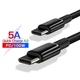 USB кабель Type-C на Type-C BASEUS Tungsten Gold Fast Charging |2m, 100W, 5A|. Black - изображение 6