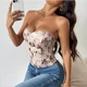 Сексуальный легкий корсет с цветами - бежевый S (КОРС-ТОП-КВІТ-БЕЖ) - изображение 4