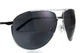 Окуляри біфокальні (захисні) Global Vision Aviator Bifocal (+3.0) (gray), чорні біфокальні лінзи в металевій оправі - изображение 2