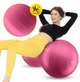 Мяч для фитнеса (арахис) 4FIZJO Air Ball Peanut 45 x 90 см Anti-Burst Pink (P-5907739318565) - изображение 5