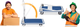 Wózek transportowy Humberg HM-505 White-Blue (5903890618421) - obraz 8