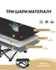 Розкладне похідне ліжко шезлонг з матрацом та подушкою WCG CC-S10 розкладачка лежак кемпінговий для відпочинку на природі з чохлом Чорний - зображення 7