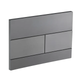 Панель змиву KOER KT-0603-07 240x160x10mm пластикова, кнопка лінійна (колір графіт) (KR5321) - изображение 1