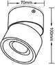 Lampa sufitowa Light Prestige Brema LP-2626/1RM BK - obraz 3