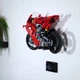 Кронштейн / Настенное 3D Крепление для Фирменного конструктора Technic Мотоцикл Ducati Panigale V4 S (42202) + и Дополнительно Крепление для Таблички - Черное - изображение 2