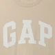 Футболка хлопковая длинная мужская GAP Everyday Soft Logo Bedrock 85576936 S Бежевая (4826241296680) - изображение 5