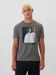 Футболка хлопковая длинная мужская GAP Biggie Graphic T-Shirt 265557835 M Серая (4826241296600) - изображение 1