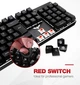 Ігрова клавіатура Havit HV-KB432L-LED / Механічна / Red Switch / RGB підсвітка / UKR / Black Б/В - зображення 2