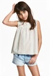 Блуза H&M білий в кольорову смужку HQAGI295 152 - изображение 1