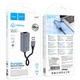 Мережевий адаптер HOCO UA37 USB ethernet adapter (1000 Mbps) Metal Gray (6942007647274) - зображення 2