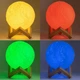 Настільний акумуляторний світильник Magic 3D Moon Light Місяць 13 см Білий - зображення 5