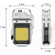 Електроімпульсна запальничка Дугова USB запальничка з ліхтариком ARC Lighter 209 IPX64 3 Вт 75х49х17 Чорна - зображення 5