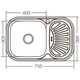 Мойка для кухни ZERIX Z7549-08-180D (Decor) (ZX1607) - изображение 2