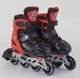 Роликові ковзани Best Roller (30-33) PVC колеса, світло на передньому колесі, в сумці Black/Red (98860) - зображення 1
