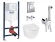 Комплект инсталляции Grohe Rapid SL 4в1 и подвесного унитаза с крышкой Kroner Harz Rimless + гигиенический душ Qtap (3884000G/38732000/WHI493736/QTINSVARCRMV00440001) - изображение 1