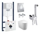 Комплект инсталляции Grohe Rapid SL 4в1 и подвесного унитаза с крышкой Koller Pool Grace Tornado 3.0 + гигиенический душ Qtap (3884000G/38732000/GR-0515-RQ/QTINSVARCRMV00440001) - изображение 1
