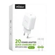 Сетевое зарядное устройство WALKER WH-63 (PD, 3A, 20W) white + кабель Type-C to Type-C - изображение 2