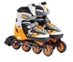 Роликові ковзани розсувні Best Roller PU світло розмір 34-37 устілка 21-23,5 см Black/Orange (75677-М) - зображення 1