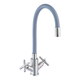 Кухонный смеситель с силиконовым изливом Mixxus DVE-011 Refl.Gray (нерж. сталь) (MI6081) - изображение 1