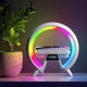 Бездротовий RGB світильник з функцією Bluetooth колонки G Smart Light Sound Machine, акумуляторна лампа з бездротовою зарядкою, годинником і будильником Біла SXM-163-White - зображення 4