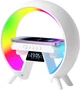 Бездротовий RGB світильник з функцією Bluetooth колонки G Smart Light Sound Machine, акумуляторна лампа з бездротовою зарядкою, годинником і будильником Біла SXM-163-White - зображення 7