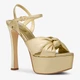 Женские босоножки кожаные Michael Kors 986596494 40 Золотистые (1159833724) - изображение 5