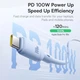 Кабель Type-C на Type-C Baseus Silky Series Fast Charging Data Cable (1m, 100W, 5A, 480 Mbps). Blue - зображення 4